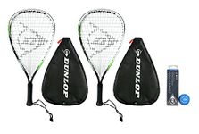 Dunlop Biotec Titanium Racketball Racket (Single, Bundle & Twin Set Options) (Twin Set, Covers & Balls)