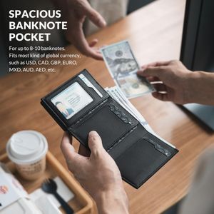 VULKIT RFID Leather Card Holder – Slim Wallet for Men & Women