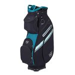 Wilson Staff Golf Bag, EXO II Cart Bag, Trolley Bag, For up to 14 Clubs, Black/Turquoise, 2.3 kg, WGB6650WM