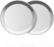 AIYoo Stainless Steel Plates 2 Set Metal Dinner Dishes 10 Inch Dinner Plates Great for Picnic,Outdoor Camping,BBQ Plate,Steak Plate,Shatterproof & Dishwasher Safe