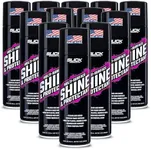 Slick Products Shine & Protectant, Long-Lasting High-Gloss Clear Coat Spray, Renew, Shine, and Protect Plastic, Vinyl, Rubber, Trim, and More (12-Pack)