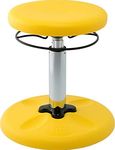 Kore Adjustable Height Wobble Chair, Active Sitting for Children, Kids, Teens: Better Than a Balance Ball, Flexible Classroom Seating, Plastic, Yellow, Adjusts from 14" to 19"