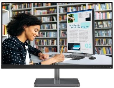 Lenovo L-Series 27 inch (68.58cm) FHD IPS Monitor |16.7m Colors, 75Hz, AMD FreeSync, USB-C Port, 3Wx2 Speakers, HDMI, VGA, Tilt Swivel Pivot Height Adjust Stand for Home & Office, L27m-30 Black