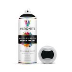 Veronite® Matt Black Spray Paint 400 ml | Single Pack | Multi-Purpose | Wood, Metal, Plastic, Primer, Radiator, Furniture, Auto, Fabric | Excellent Coverage & Adhesion | RAL 9005