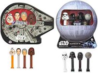 Tin Pez Star Wars Candy 2 Pack Rogue One Gift Set Stormtrooper / Darth / Death Star + Millennium Falcon BB-8, Rey, Han Solo & Chewbacca 8 characters and Refills