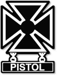 AV Pistol Marksman Award Sticker, United States Army Corp Decal, Military Awards Vinyl for Cars, Trucks, Laptops, Coolers, and More