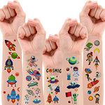 Party Propz Space Theme Birthday Decoration Tattoos For Kids - 10 Sets for Space Birthday Party Supplies/Space Theme Return Gifts for kids/Astronaut Theme Birthday Decoration