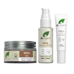 Dr Organic - Snail Gel Trio - Women's & Men's Skincare - Tone & Renew - Vegetarian, Cruelty, Paraben & SLS Free - 50ml, 30ml & 15ml - Bundle