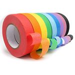 Washi Tape Sets for Scrapbooking, 9 Rolls Coloured Masking Painters Painting Decorating Tape Writable Decorative Washi Tapes for Painting-15mm X 12m