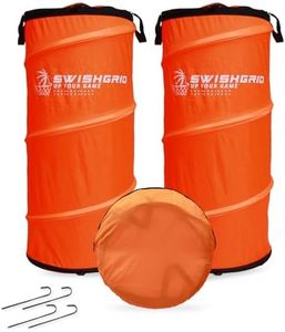 SwishGrid Portable Pop-Up Defender Dummy Trainer - Basketball Dribble Training - Football Tackling, Soccer Dribbling Dummies - Equipment to Improve Skills w/Built-in Storage (2 - Pack)