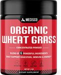 6in1 Organic Wheat Grass Powder - Combined with Wheat Grass, Spirulina, Alfalfa Leaf, Barley Grass Juice, Moringa & Black Pepper - Supports Digestion & Immunity System - 4 Oz