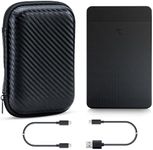 ezekers Portable 500GB External Hard Drive HDD with Bag – USB C & USB 3.0 for PC, Mac, Playstation, Andriod with USB C and Iphone 15 /16, TV, Xbox and Wii U - Dual Connector - Ultra Fast (500GB)