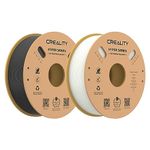 Creality Hyper PLA Filament Bundle 1.75mm 2KG for K1 Max/Ender 3 V3 SE/KE, 3D Printer Filament PLA Designed for High Speed 30-600mm/s, Dimensional Accuracy ± 0.03 mm (White & Black 2 Pack)