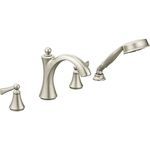 Moen T654BN Wynford Two-Handle Diverter Roman Tub Faucet Includes Hand Shower Trim Only, Brushed Nickel