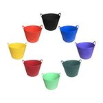 VTL® 3 x 42 LITRE FLEXI BASKET -LARGE TUB -GARDEN -CONTAINER -FLEXIBLE STORAGE BUCKET - RANDOM COLOUR ASSIGNED