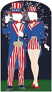 Cardboard People Aunt and Uncle Sam Stand-in Life Size Cardboard Cutout Standup