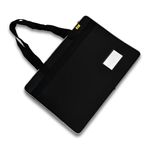 Trio A2 Size Artist Portfolio File Folder | Ideal for Fashion Designers, Engineers, Architects and Textile Students | Zipper Storage Portfolio Bag for Poster, Sketching, and Drawing | Black