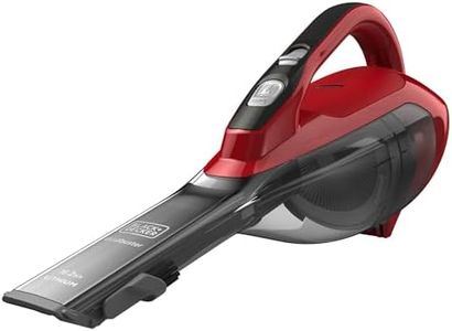 BLACK+DECKER 10.8V Lithium-Ion Dustbuster Hand Vacuum - Red, Plastic, Cordless, Extended Reach, Handheld, Indoor Use