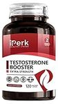 iperk Testosterone Support | 120 Capsules | Fenugreek + Ginseng + Maca + D-Acid aspartic Zinc | Testosterone Supplements for Men