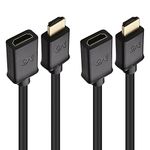 Cable Matters 2-Pack High Speed HDMI Extension Cable (Male to Female HDMI Extender Cable) with Ethernet 3 Feet