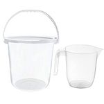 Dhwani Enterprise (Ratan) Unbreakable Virgin Plastic Strong Transparent Bucket 25 LTR (White) with 1Ltr Mug