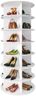 SpaceAid 7 Tier Rotating Shoe Rack Tower, Spinning Shoe Display Lazy Susan, Revolving 360 Shoe Rack Storage Round Carousel, Vertical Handbag Rotate Shoes Closet Organization (7-Tier White)