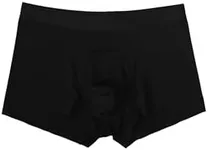 SilkCut Micro Modal Seamless Ultra-Thin Trunk Underwear for Men (US, Alpha, Small, Regular, Regular, Black)