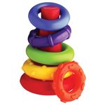 Playgro Ring Tower, Stacking Toy, 9 Months and Up, My First Sort and Stack Tower, Red/Multicoloured, 40082