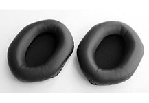 Earpads leather Cushion Repair Parts for V-MODA Crossfade LP LP2 Wireless M-100 M100 headphones (XL ear pads) (Black)