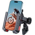 EDYELL Mobile Holder for Bike,Motorcycle Phone Mount Holder, Anti-Theft, Anti-Vibration Dampener Mount,360° Adjustable for Motorcycle Bike ATV Scooter Fit 4.7"-7.2" Cellphone (YF303-A)