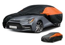 GUNHYI Car Cover Custom Fit for Toyota Corolla Sedan (2000-2024) Waterproof All Weather for Automobiles, Outdoor Full Cover Rain Sun UV Protection, Orange