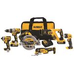 DEWALT 20V MAX Power Tool Combo Kit, 6-Tool Cordless Power Tool Set with 2 Batteries and Charger (DCK694P2)