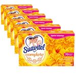 Suavitel Complete Dryer Sheets, Morning Sun, 70 Sheets | Compare to Dryer Balls | Household Supplies | Laundry Scent Boosters, Laundry Sheets & Laundry Softener | Model Number: 139375 (Pack of 6)