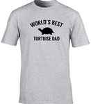 Hippowarehouse Worlds Best Tortoise dad Unisex Short Sleeve t-Shirt (Specific Size Guide in Description) Grey