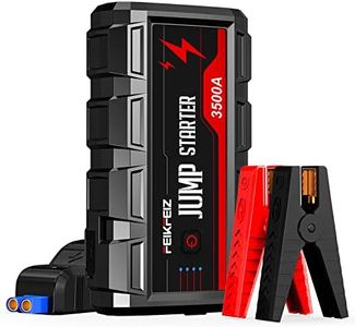 FEIKFEIZ Car Jump Starter, 3500A Peak 26800mAh 12V Car Battery Starter(Up to All Gas, 10.0L Diesel Engine), with USB Quick Charge 3.0,LED Light,with Forced Jump Start Button.