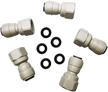 YZM Push-to-Connect Tube Fittings, Thread Female Adapters,1/4" NPTF x 1/4" Tube OD,for RO Water Systems, Water Filter,Water Purifiers. (Pack of 5)