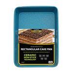 casaWare 13 x 9 x 2-inch Ultimate Series Commercial Weight Ceramic Non-Stick Coating Rectangular Cake Pan (Blue Granite)