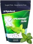 XyloBurst Spearmint 100% Xylitol Gum, 500 Count Bag, Natural Chewing Gum, Non GMO, Vegan, Aspartame Free, Sugar Free, Keto Friendly