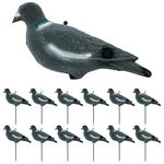 Nitehawk 12 x Flocked Full Body Hunting Shooting Fake Bird Pigeon Decoy