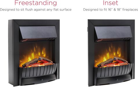 Dimplex Clement Electric Fire – Black Freestanding Heater