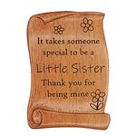 Little sister scroll plaque wood magnet gift 7cm It takes someone special