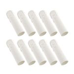 E-outstanding 12pcs E12 Candelabra Base White E12 Candle Socket Covers with Realistic Wax Beads 1 Inch Diameter 4 Inches Length