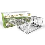 Kensizer Medium Animal Humane Live Cage Trap That Work for Rat Mouse Chipmunk Mice Voles Hamsters Possum, Catch and Release