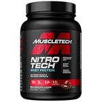 MuscleTech NitroTech Whey Protein Powder, Muscle Maintenance & Growth, Whey Isolate Protein Powder With 3g Creatine, Protein Shake For Men & Women, 6.8g BCAA, 20 Servings, 908g, Chocolate