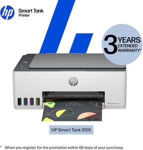 HP Smart Tank 5105 All-in-One Wireless Printer – High Capacity Ink