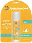 Australian Gold Spf#50 Face Guard Stick 0.6 Ounce (17ml) (3 Pack)