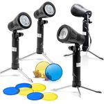 LimoStudio 4 Sets Photography Continuous 5500K LED Portable Light Lamp for Table Top Studio with Color Filters, Photography Photo Studio, AGG3081