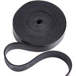 GORGECRAFT 3 Meters 20mm Black Genuine Leather Strap Flat Leather Cord 2mm Thick Cowhide Leather Strip Thread String Rope for Bracelets Jewelry Making Pet Collars Guitar Belts Keychains DIY Craft