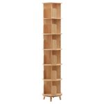 Levkitch Rotary Bookshelf 6 Tiers Tall Freestanding Bookcases Corner Book Shelf Swivel 360 Display Spinning Bookshelf Revolving Bookcase Round for Living Room Bedroom (6 Tiers)