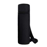 Aosbos Wine Cooler Bag, Single Wine Bottle Cooler 750ML, Insulated Bottle Bag with Shoulder Strap, Portable Bottle Carrier for Travel Picnic, Padded Bottle Gift Bag for Wine Lover, 12.2” x 3.9”, Black